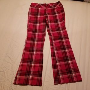 Plaid stretch flares